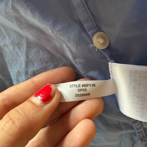 J. Crew Vibrant Green and Soft Blue Shirt - Picture 4 of 4